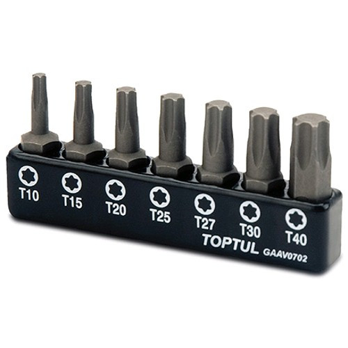 Набор бит 1/4" 7ед. (Torx: T10-T40)  TOPTUL GAAV0702