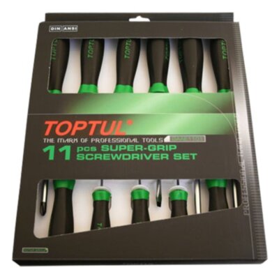 Набір викруток TOPTUL 11 од. GAAE1101 для СТО та автосервісу, ціна, купити, Київ