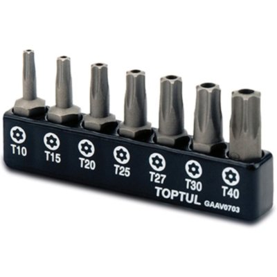 Набір біт TORX з отвором TOPTUL 1/4