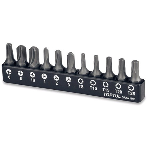 Набор бит 1/4" 11ед.  TOPTUL GAAV1103