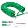Шланг спіральний поліуретановий 8*12мм L=15м Quick Coupler &amp; Nipple KHLC0815E TOPTUL