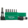 Набор бит 1/4" TORX T10H-T40H + Гобр.перех. 8ед.  TOPTUL GAAL0801