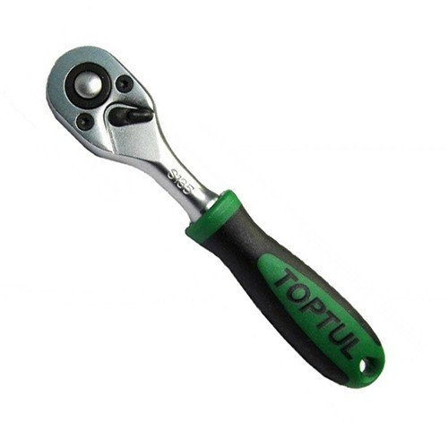 Трещотка 1/4" 36 зубцов (пластиковая масло-бензостойкая ручка)  TOPTUL S135