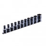 Набор головок 12-гр. 1/2" 11ед.   8~15,17,19,22мм   (на планке)  TOPTUL GAAQ1601U-12