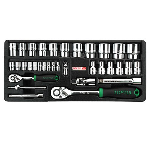 Набор инструмента  1/4"&1/2"  34ед. (в ложементе, тип В)  TOPTUL GCAT3401