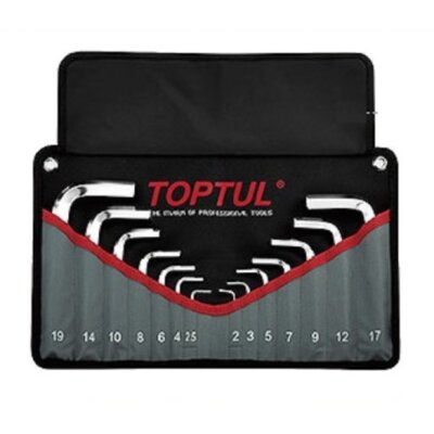 Набір ключів шестигранних Г-обр. TOPTUL 2-19 мм 14 од. у чохлі GPAQ1401 для СТО та автосервісу, ціна, купити, Київ