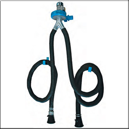 Двойная настенная вытяжка выхлопных газов со шлангом 5 метров FILCAR ECOARG2-75/5