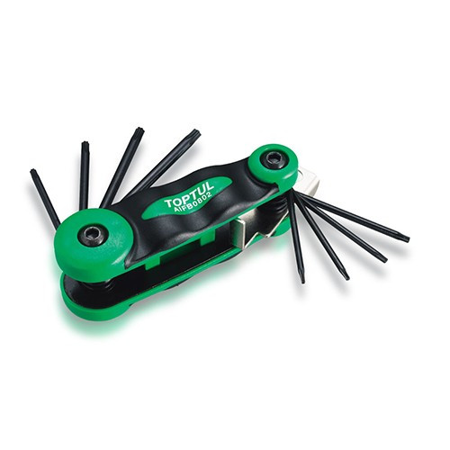 Набор складной ключей TORX: T6-T25 (материал CRV-6150)  TOPTUL AIFB0802