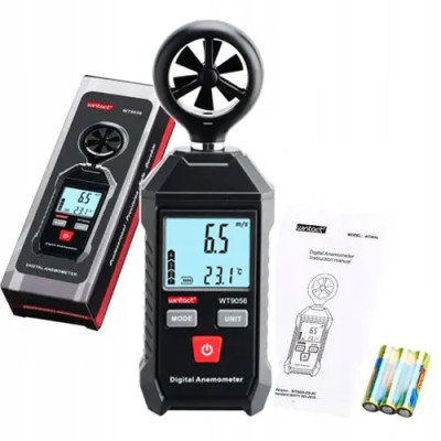 Анемометр (вимірювач потоку повітря) 0-30м/с, -10-45°C WINTACT WT9056 для СТО та автосервісу, ціна, купити, Київ