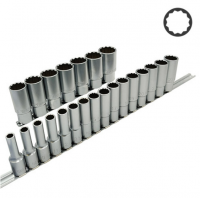 Haбop гoлoвoк длинныx 12-гp. 1/2" 2Зeд (нa плaнкe) GAAQ162ЗU-12 TOPTUL
