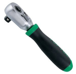 Трещотка 1/4" 45 зубцов укороченная (резиновая ручка)  TOPTUL CJDI0812