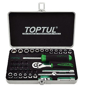 Набор инструмента  1/4"  38ед.  TOPTUL GCAD3801