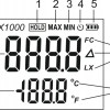 Вимірник рівня освітленості (люксметр) + термометр WINTACT WT9066