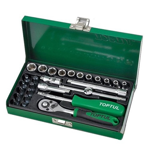 Набор инструмента  1/4"  27ед.  TOPTUL GCAD2701