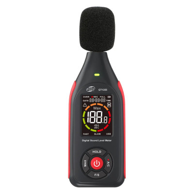 Цифровой шумомер, цв дисплей, фильтр А/С, USB BENETECH GT1355 для СТО и автосервиса, цена, купить, Киев