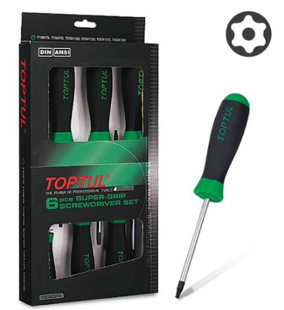Набор отверток TORX с отверстием T10-T40 6ед. GAAE0610 TOPTUL