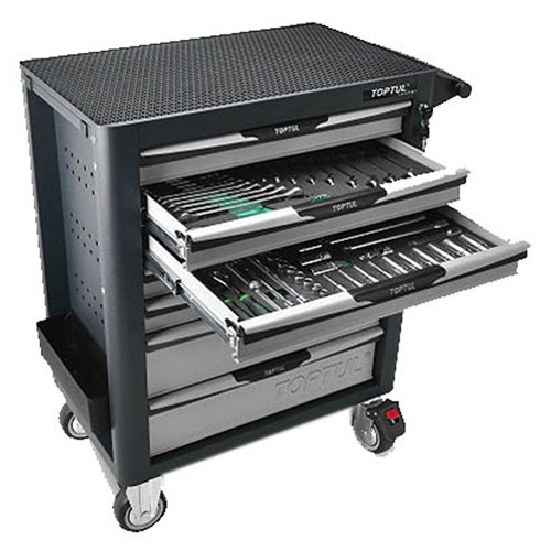 Тележка с инструментом (Pro-Plus) 7 секций 261ед. cерая  TOPTUL GE-26109