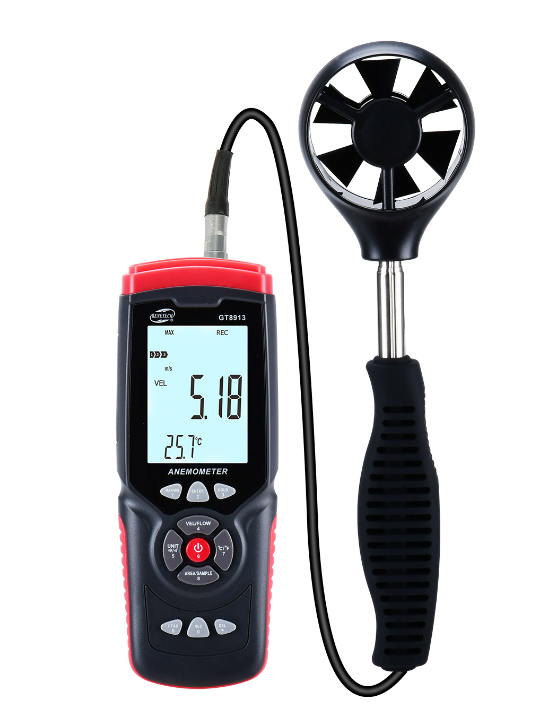 Aнeмoмeтp 0,3-45м/c, 0-45°C, 10-90% GT8913 BENETECH