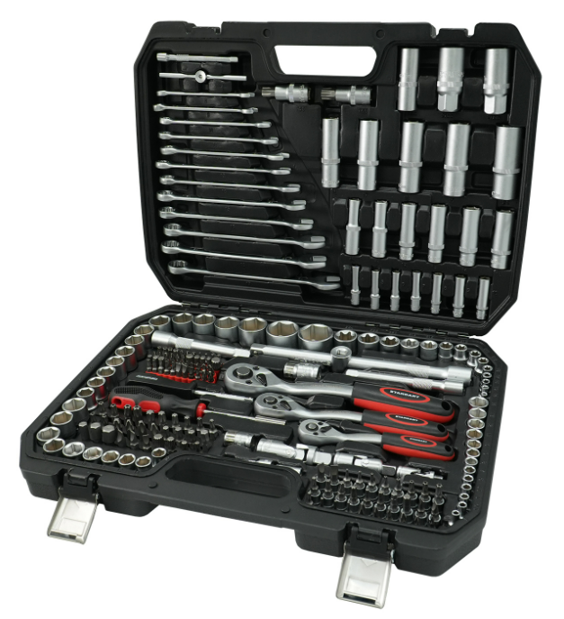 Набор инструмента комбинированный 1/4", 3/8", 1/2" 216ед. ST-0216 STANDART