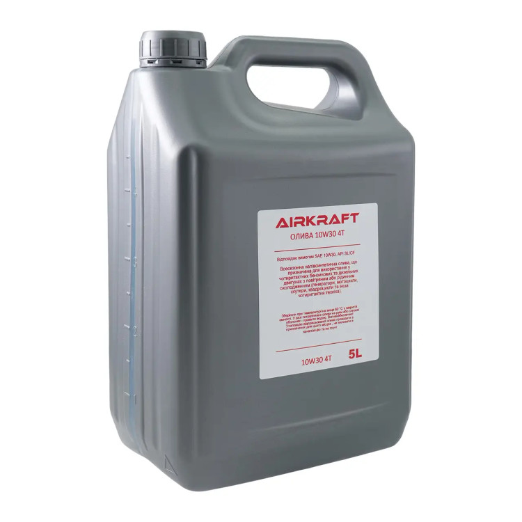 Масло для четырёхтактных двигателей 5л AIRKRAFT 10W30-4T Масло для четырёхтактных двигателей 5л AIRKRAFT 10W30-4T