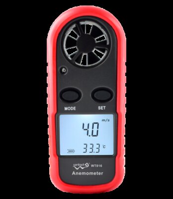 Анемометр цифровий 0,1-30 м/с, -10-45 °C WINTACT WT816 для СТО та автосервісу, ціна, купити, Київ