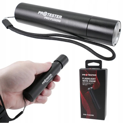 Фонарик светодиодный (LED) ZOOM (+функция Powerbank)  PROTESTER PRO-FL0220S для СТО и автосервиса, цена, купить, Киев