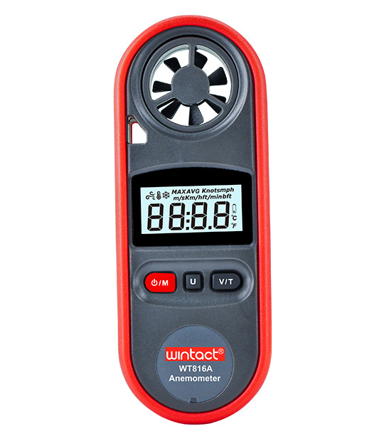 Анемометр 0,7-30м/с, -10-45°C  WINTACT WT816A