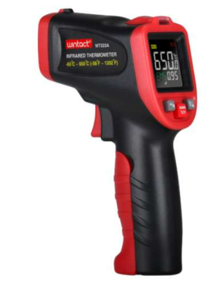 Пірометр інфрачервоний безконтактний (кол. дисплей) -50 ~ 650 ℃ WT323C WINTACT для СТО та автосервісу, ціна, купити, Київ