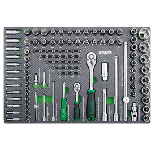 Набор инструмента 1/4", 1/2"  111ед (в ложементе, тип D)  TOPTUL GEDB117