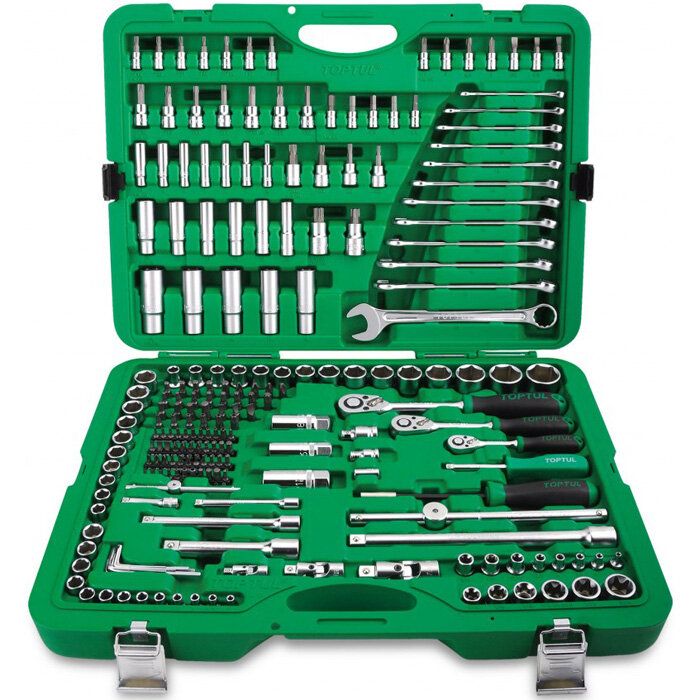 Набор инструмента комбинированный 1/4"&3/8"&1/2" 216ед.  TOPTUL GCAI216R