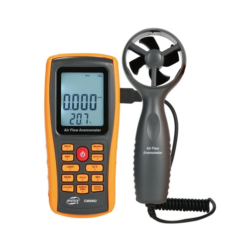 Анемометр USB, выносная крыльчатка 0,3-45м/с, 0-45°C  BENETECH GM8902