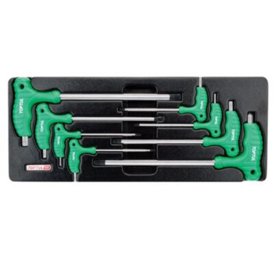 Набор ключей TORX с ручкой L-обр. (в ложементе, тип В)  TOPTUL GAAT0804 для СТО и автосервиса, цена, купить, Киев