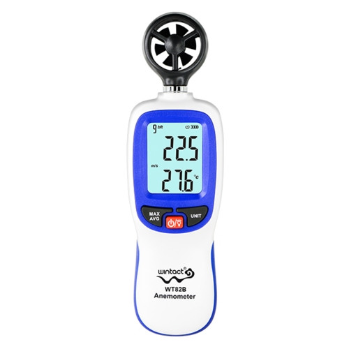 Анемометр, Bluetooth 0,3-30м/с, -10-45°C  WINTACT WT82B