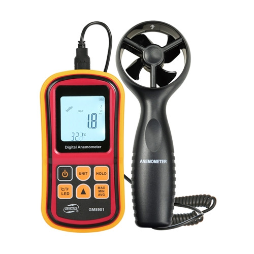 Анемометр, выносная крыльчатка 0,8-45м/с, -10-45°C  BENETECH GM8901